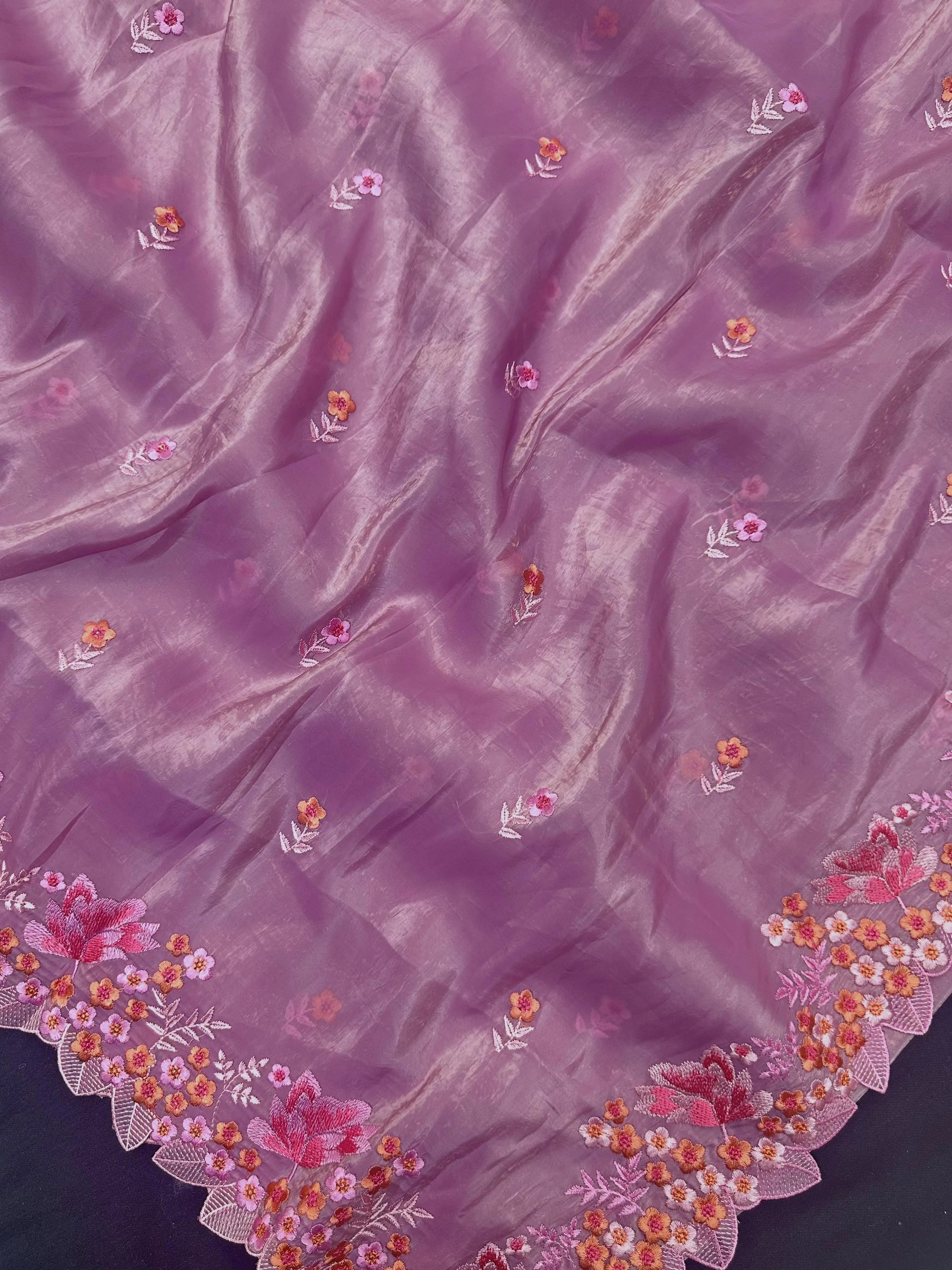 Paper silk saree with subtle sheen and crisp drape – ideal for festive and everyday wear