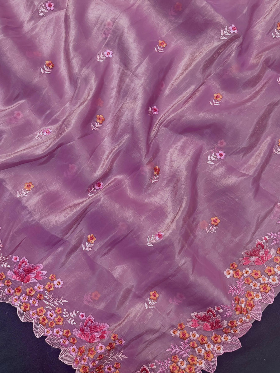 Paper silk saree with subtle sheen and crisp drape – ideal for festive and everyday wear