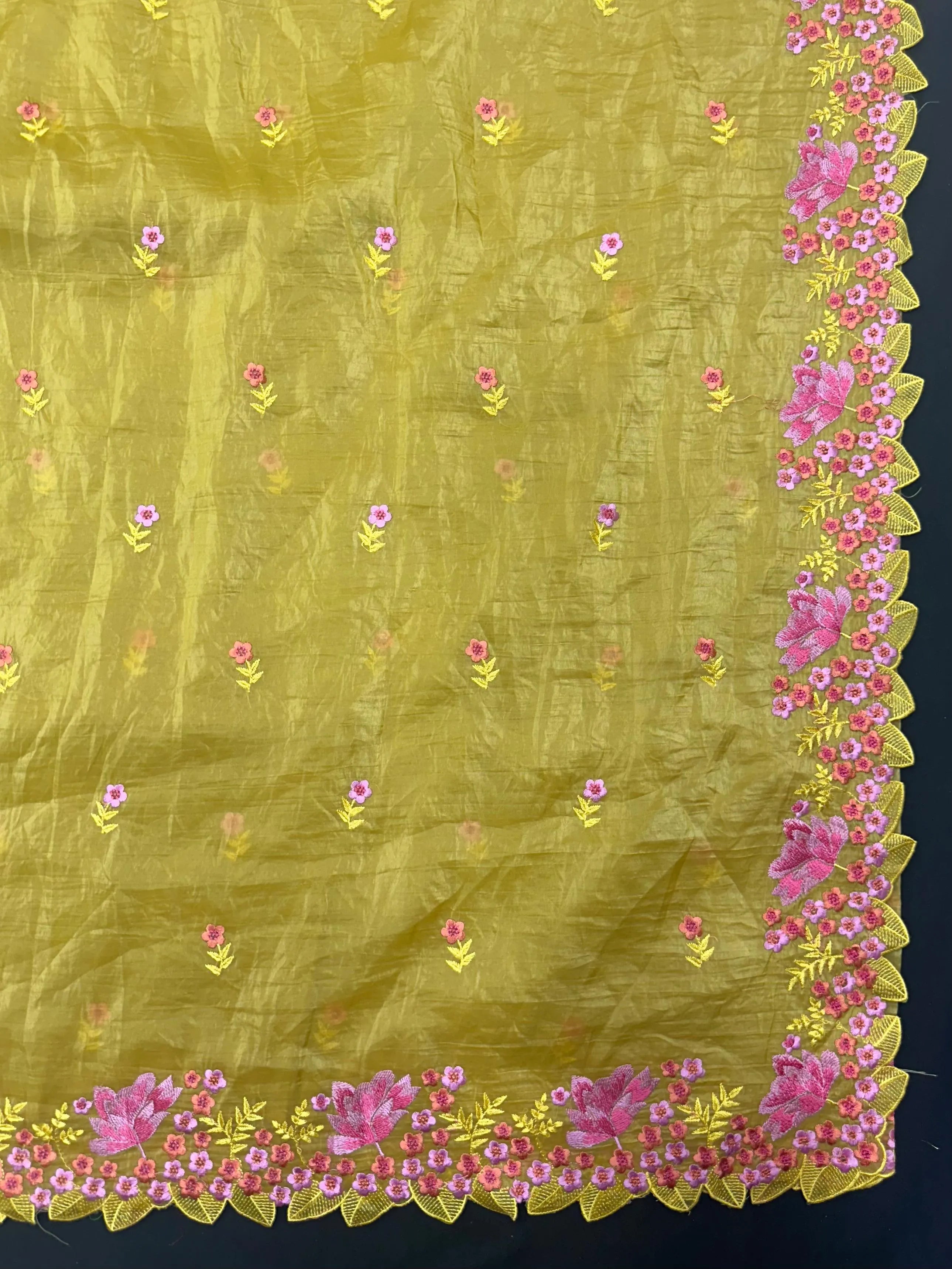 Paper silk saree with subtle sheen and crisp drape – ideal for festive and everyday wear