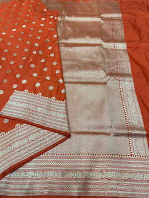 Classic Pure Katan Silk Saree for Weddings & Festive Wear-Plain Pure Katan Silk