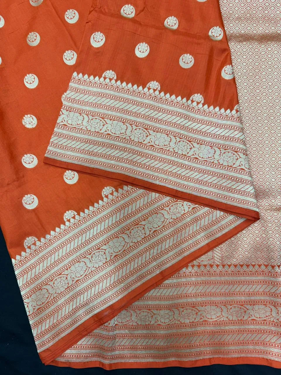 Classic Pure Katan Silk Saree for Weddings & Festive Wear-Plain Pure Katan Silk