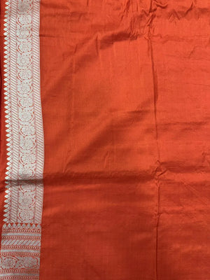 Classic Pure Katan Silk Saree for Weddings & Festive Wear-Plain Pure Katan Silk