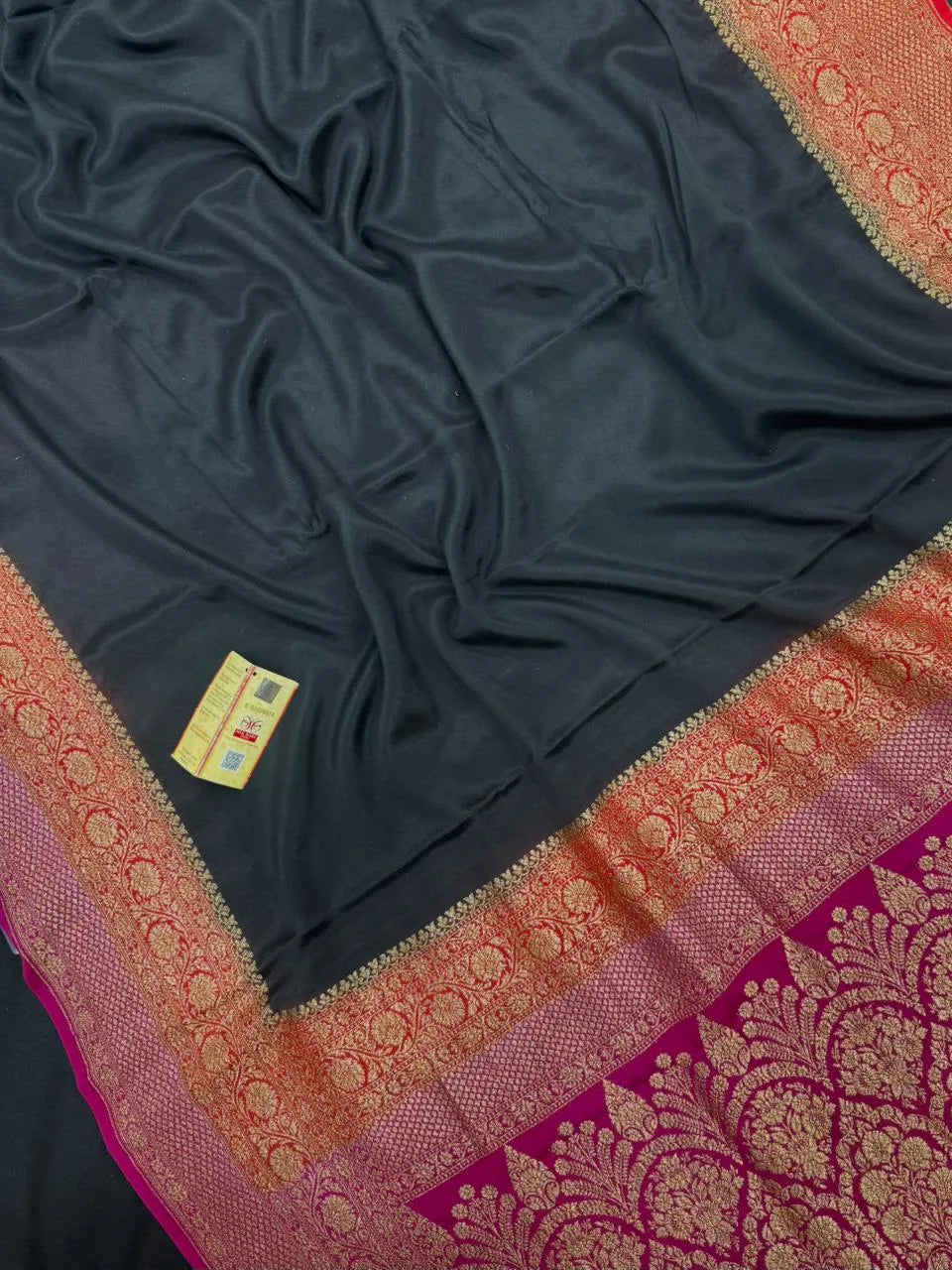 Pure Banarasi 3D Crepe Silk Saree