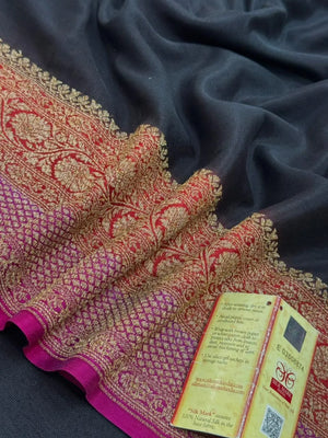 Pure Banarasi 3D Crepe Silk Saree