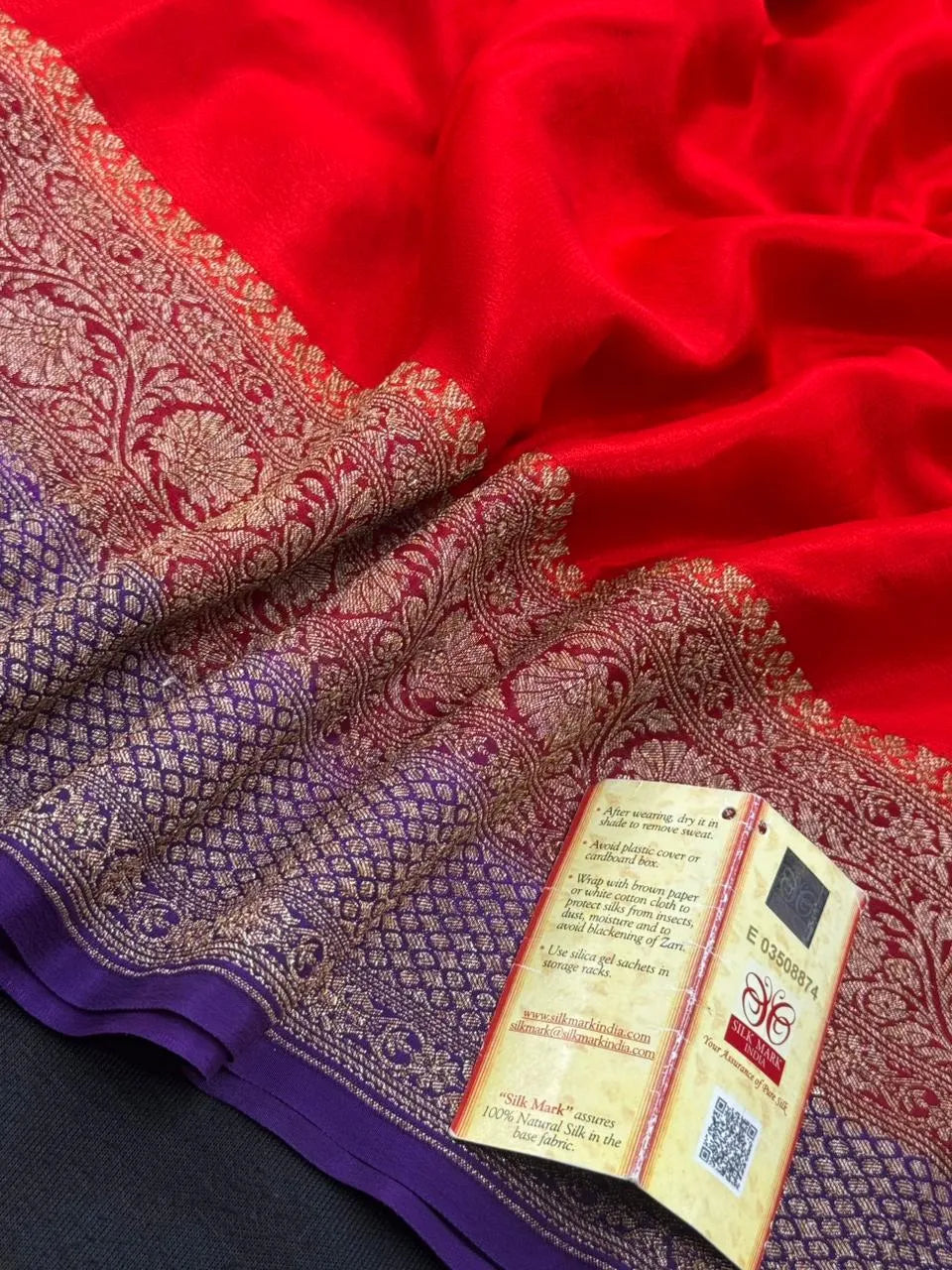 Pure Banarasi 3D Crepe Silk Saree