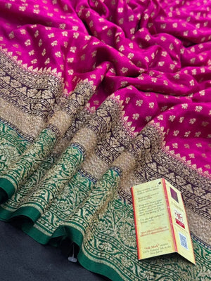 Pure Banarasi 3D Crepe Silk Saree 