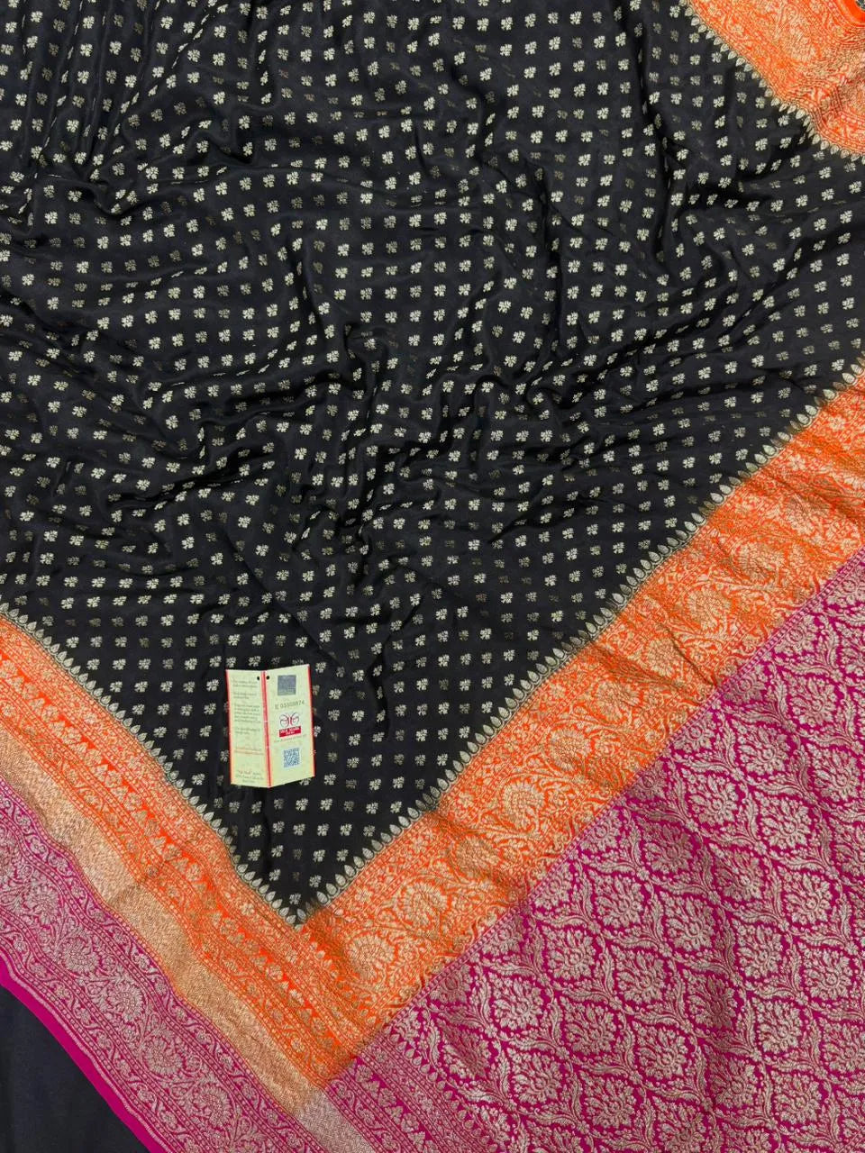 Pure Banarasi 3D Crepe Silk Saree 