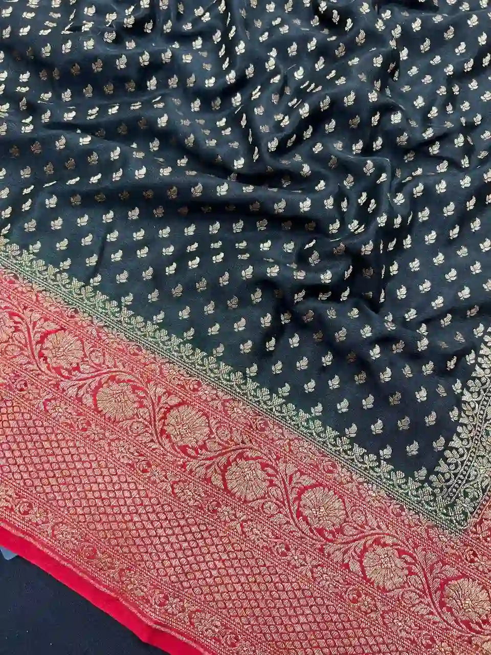 Timeless Pure  Banarasi Crepe Silk Saree