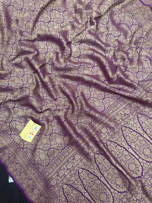 Pure Banarasi Crepe Saree 