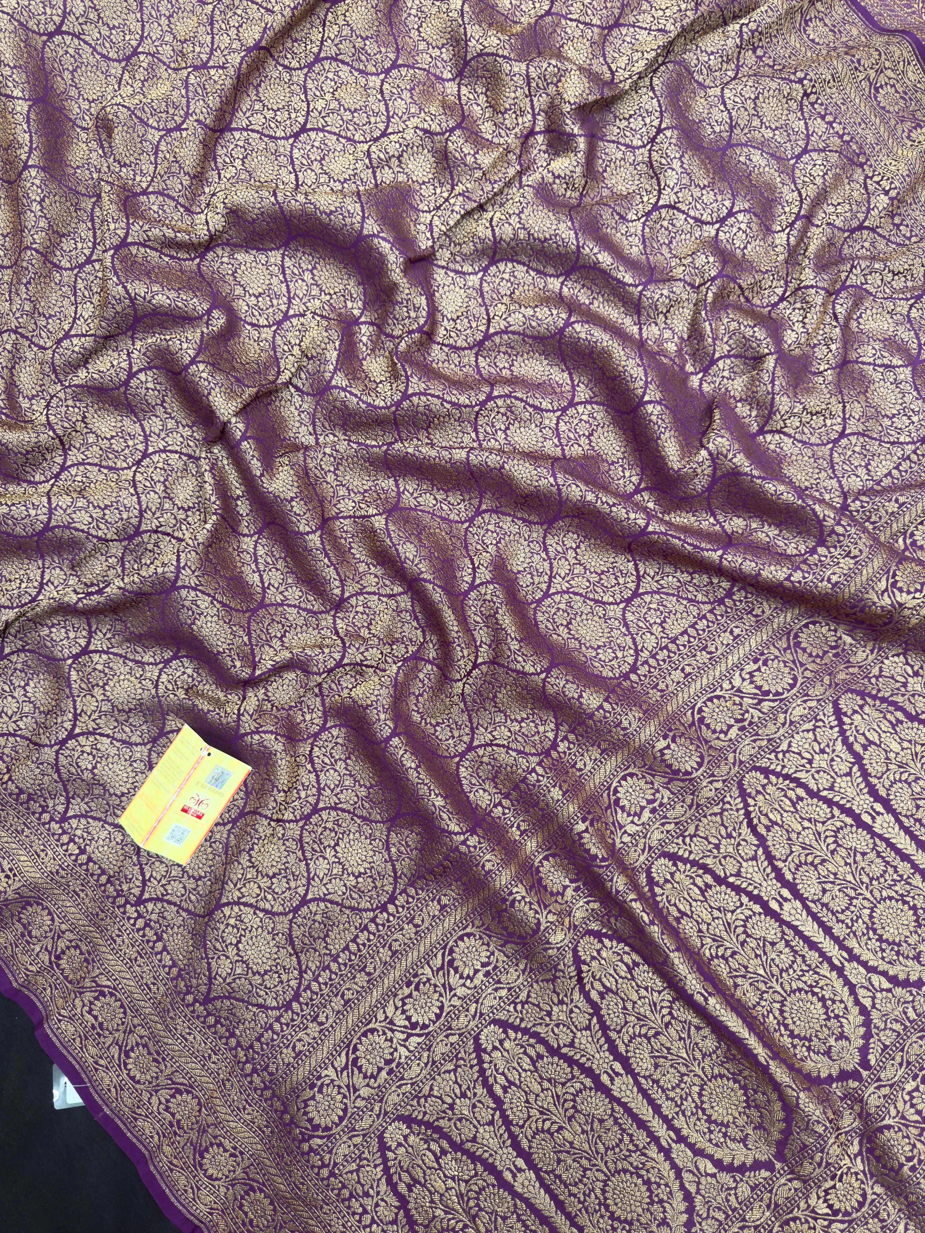 Pure Banarasi Crepe Saree 