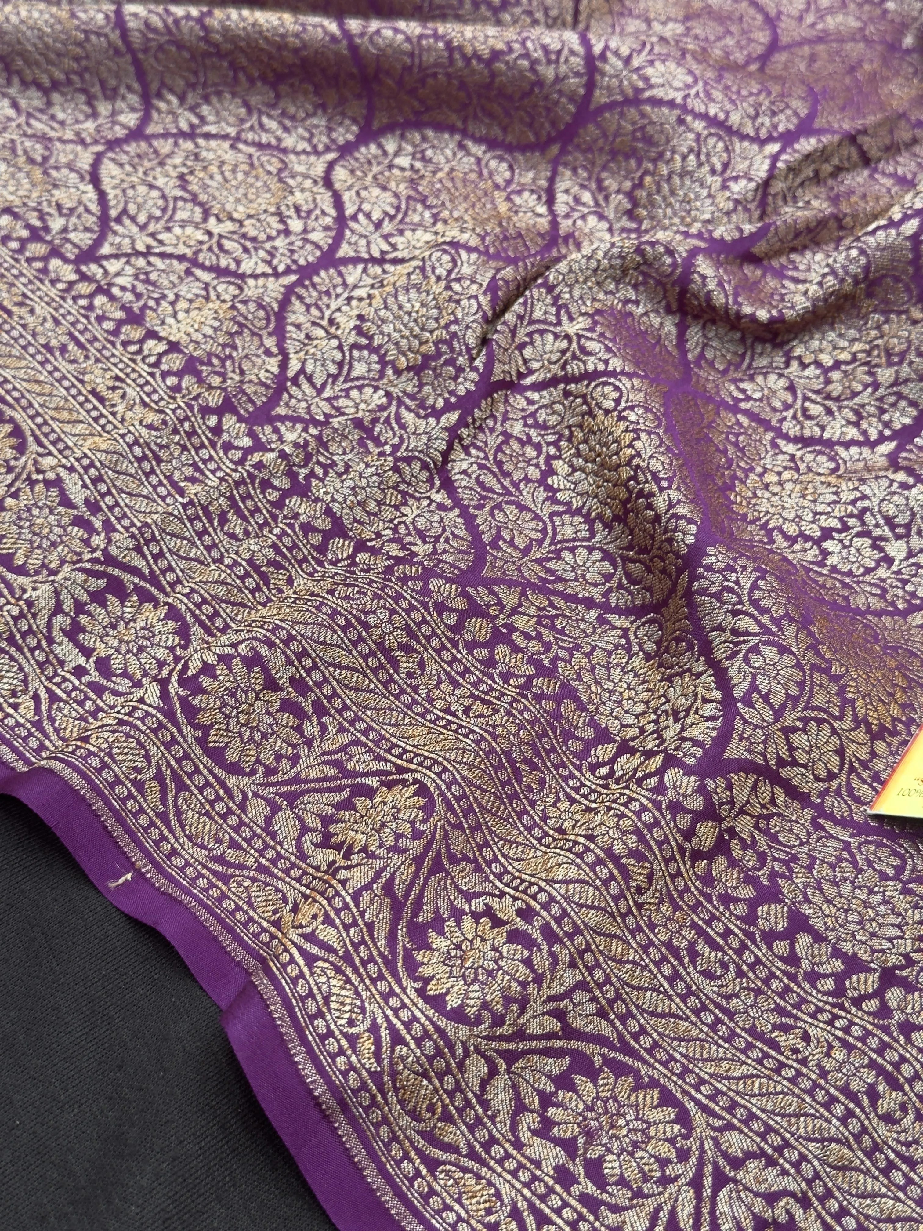 Pure Banarasi Crepe Saree 
