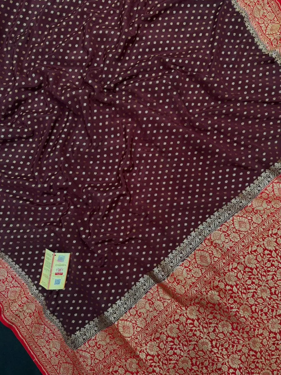 Pure Banarasi Crepe Saree 