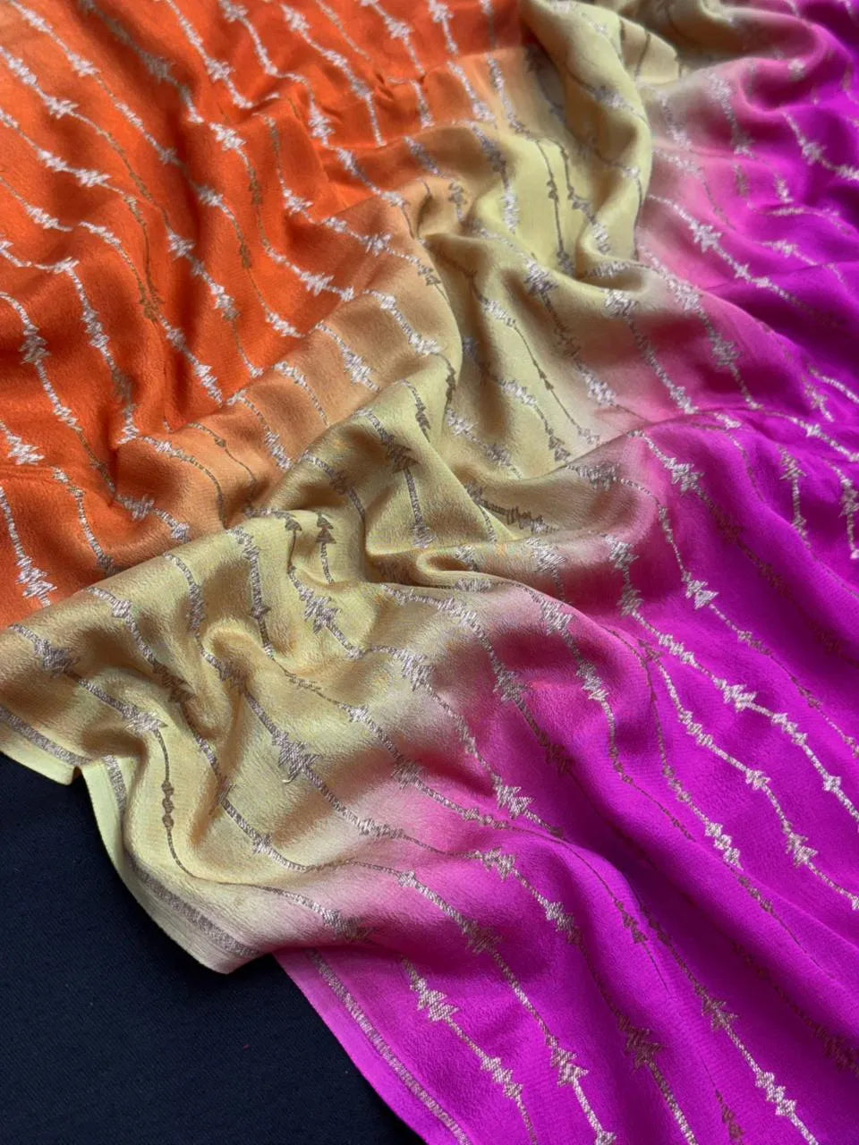 Pure Banarasi Crepe Saree