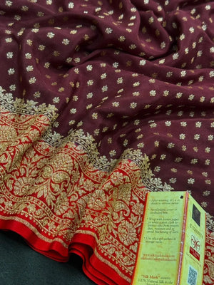 Pure Banarasi Crepe Saree 