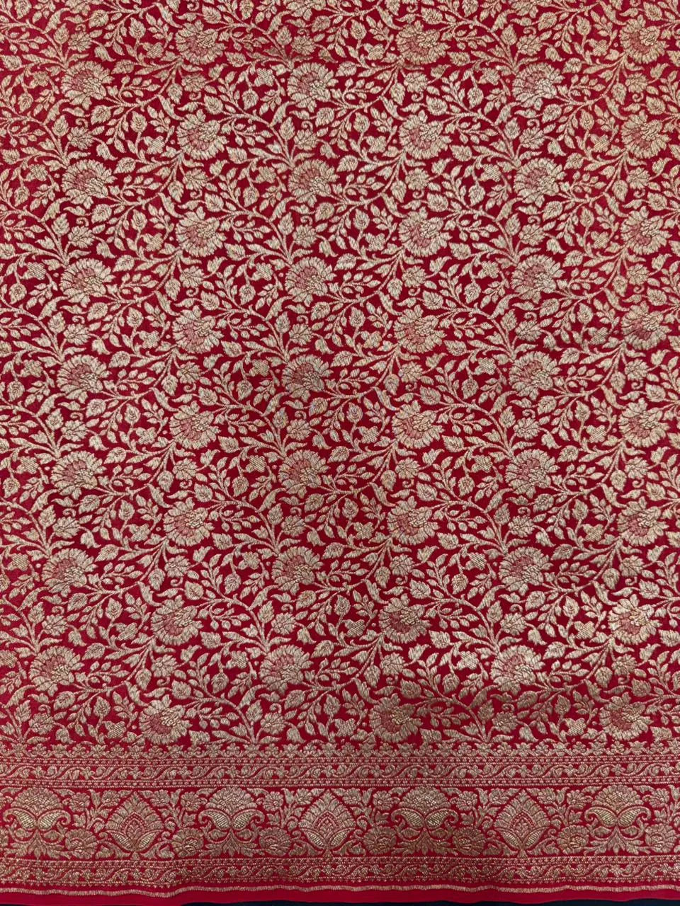 Pure Banarasi Crepe Saree 