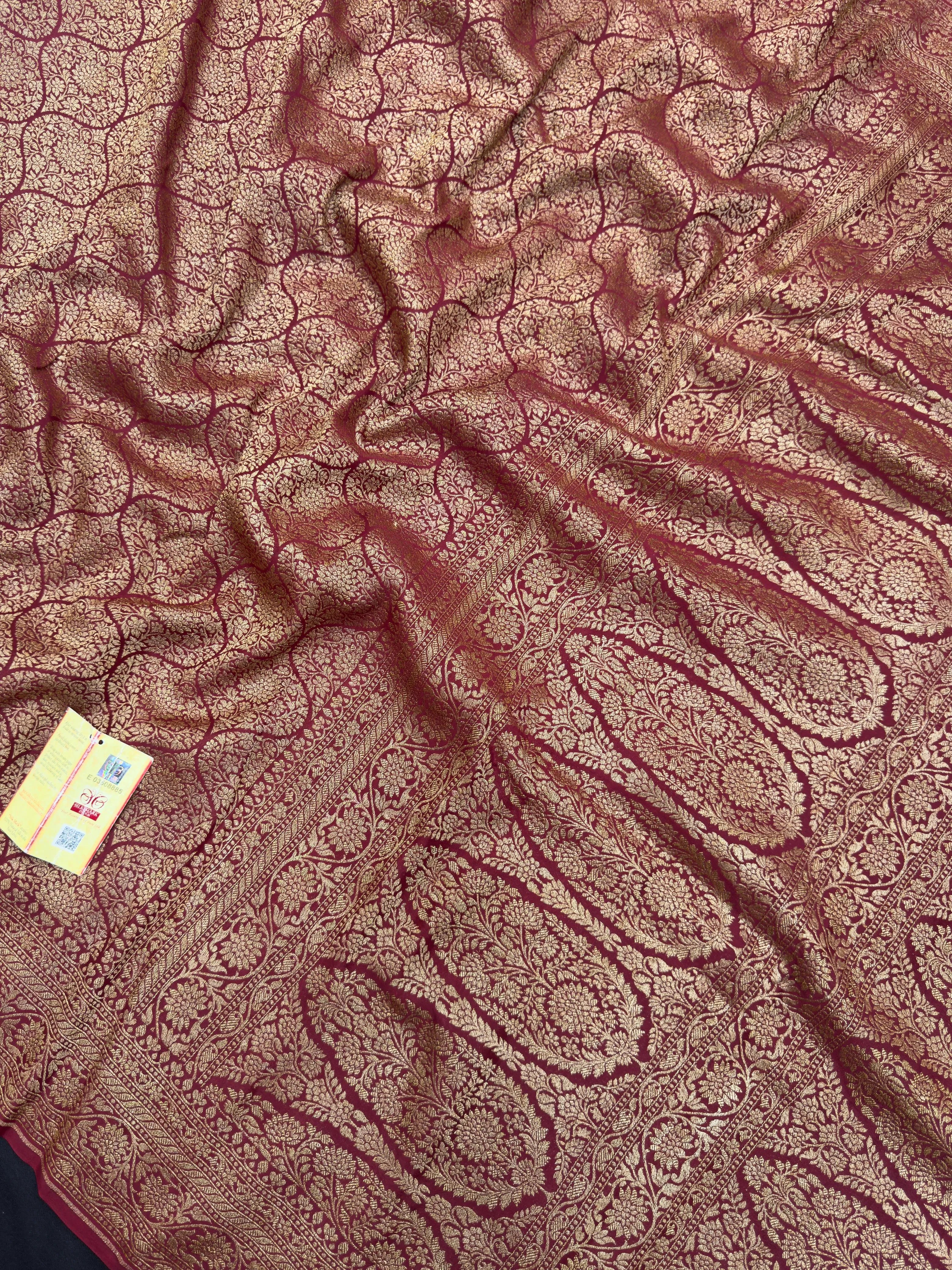 Pure Banarasi Crepe Saree 