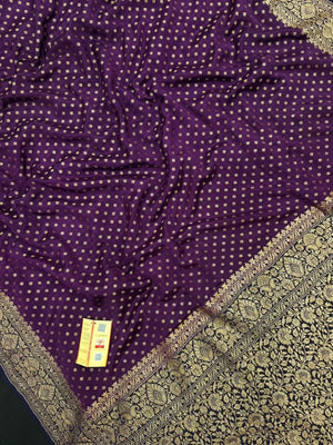 Pure Banarasi Crepe Saree 