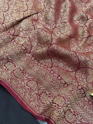 Pure Banarasi Crepe Saree 