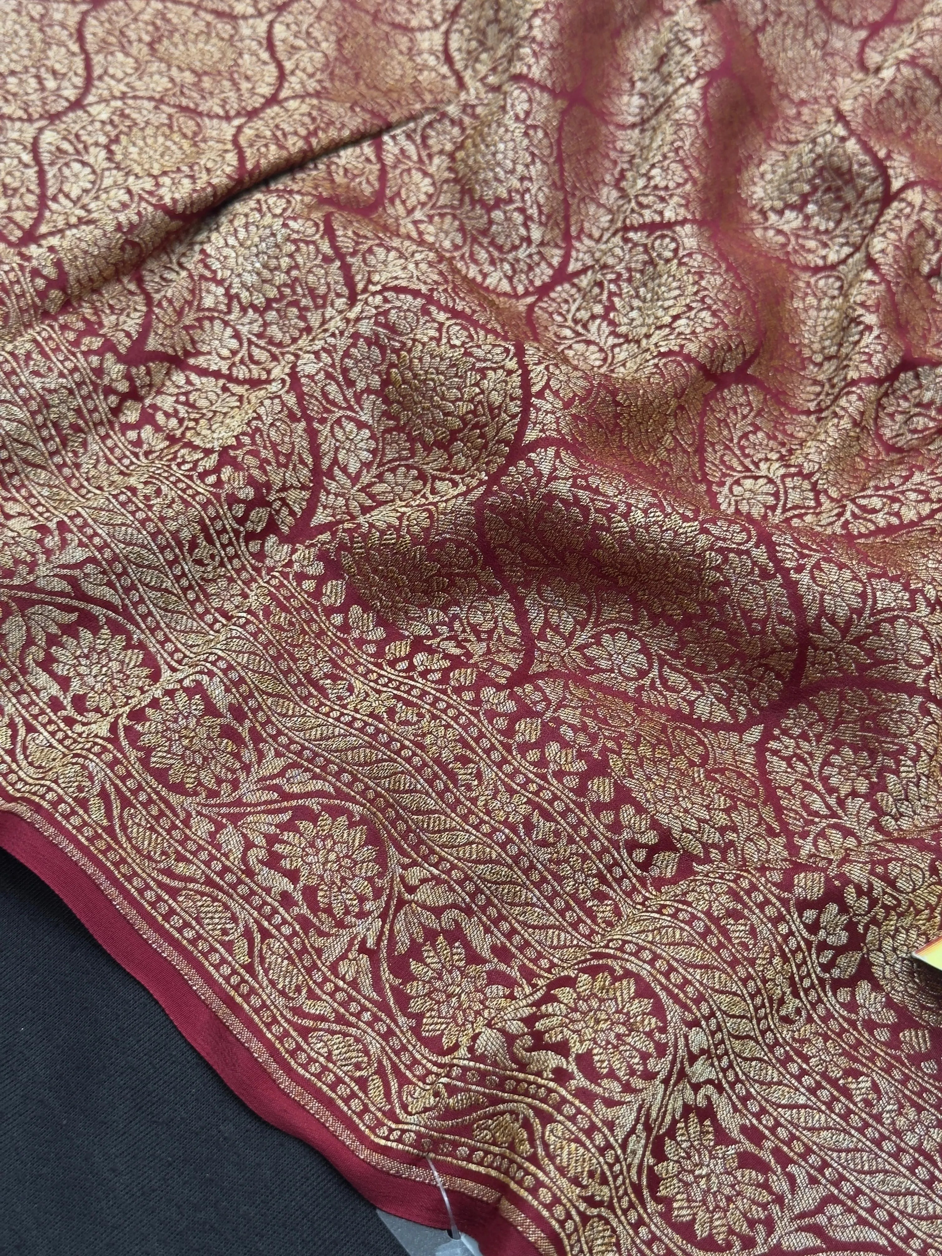 Pure Banarasi Crepe Saree 