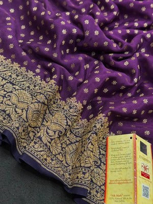 Pure Banarasi Crepe Saree 