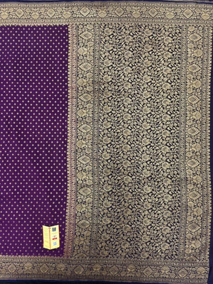 Pure Banarasi Crepe Saree 