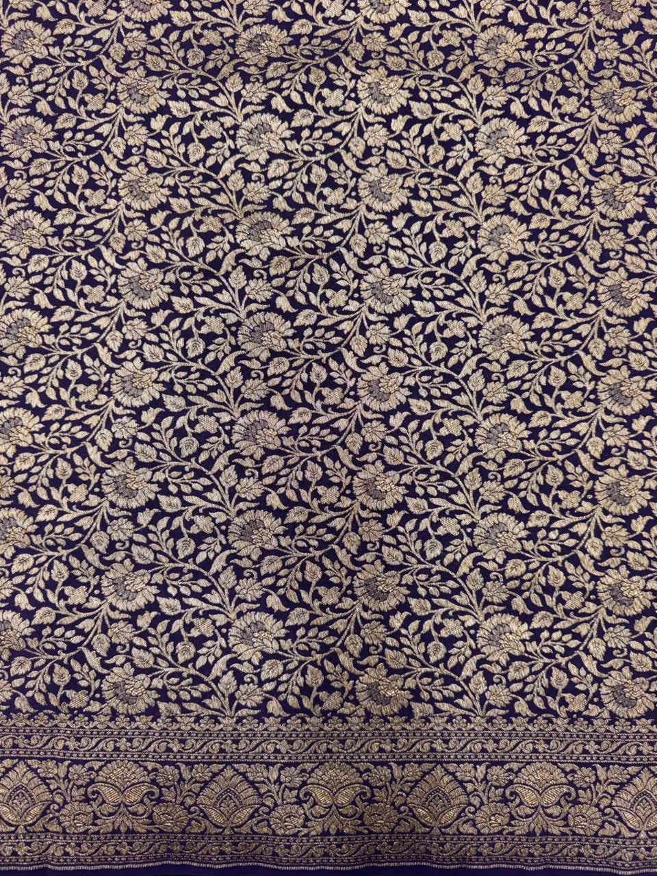 Pure Banarasi Crepe Saree 