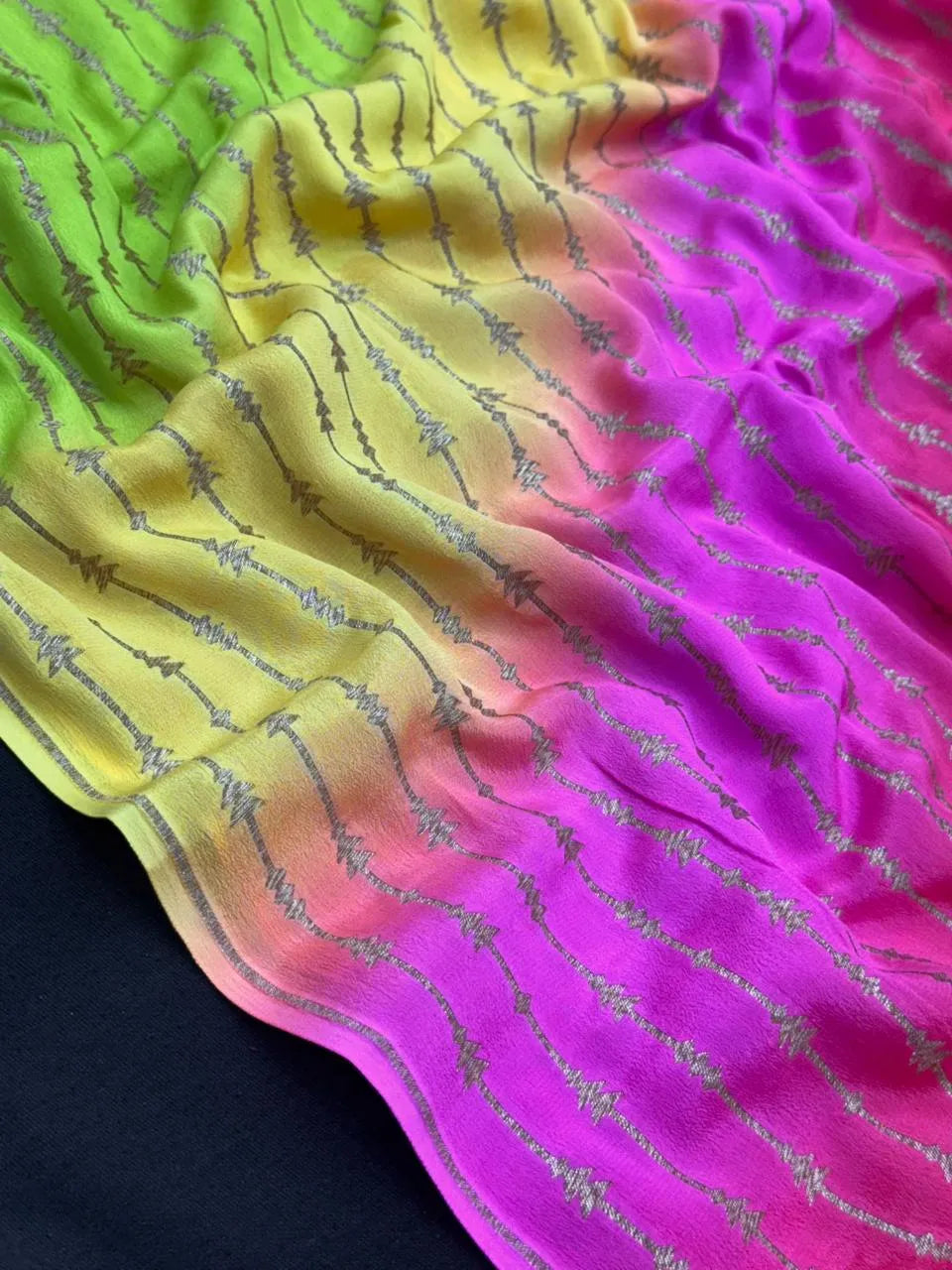 Pure Banarasi Crepe Saree