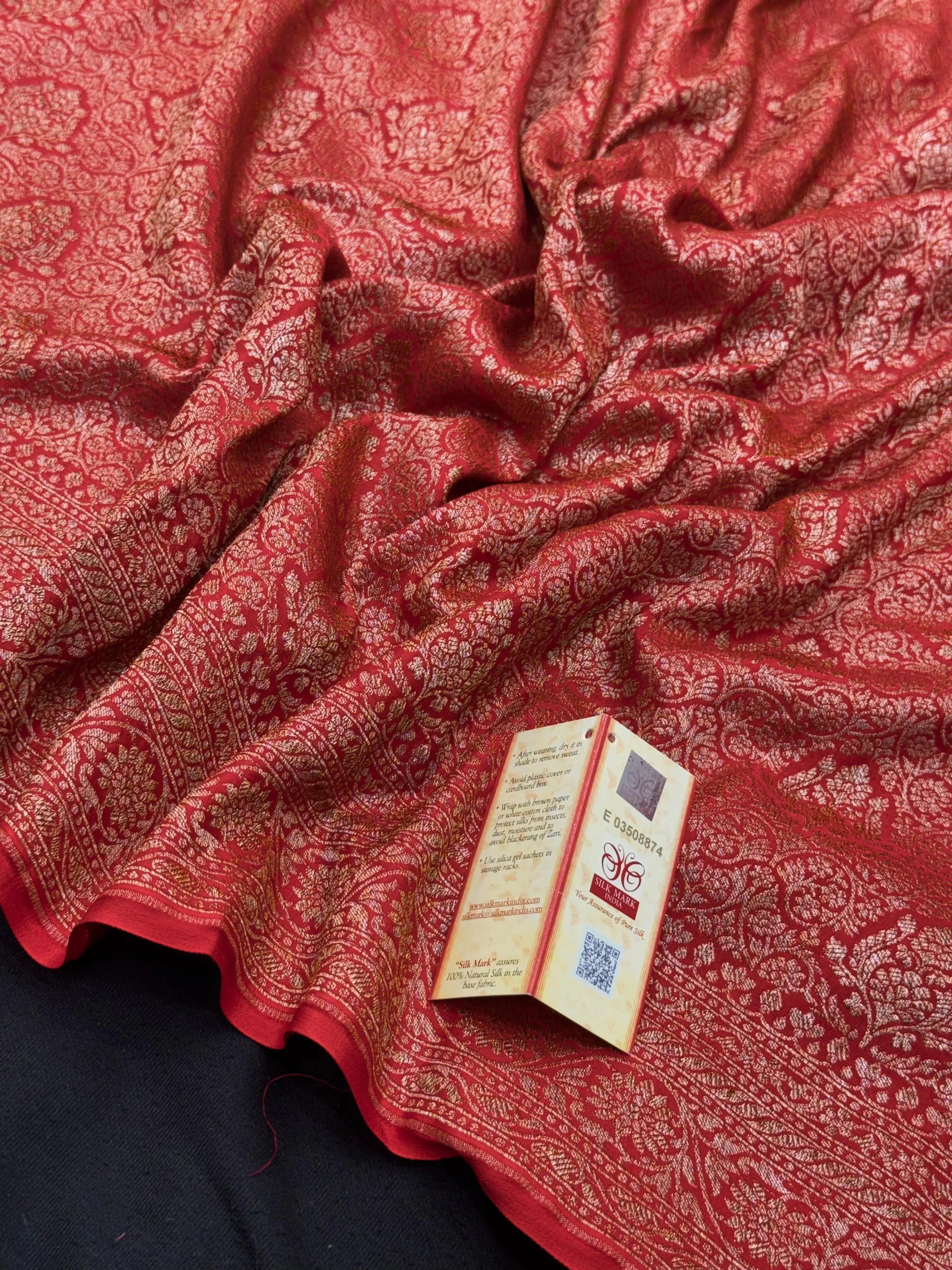 Pure Banarasi Crepe Silk Saree 