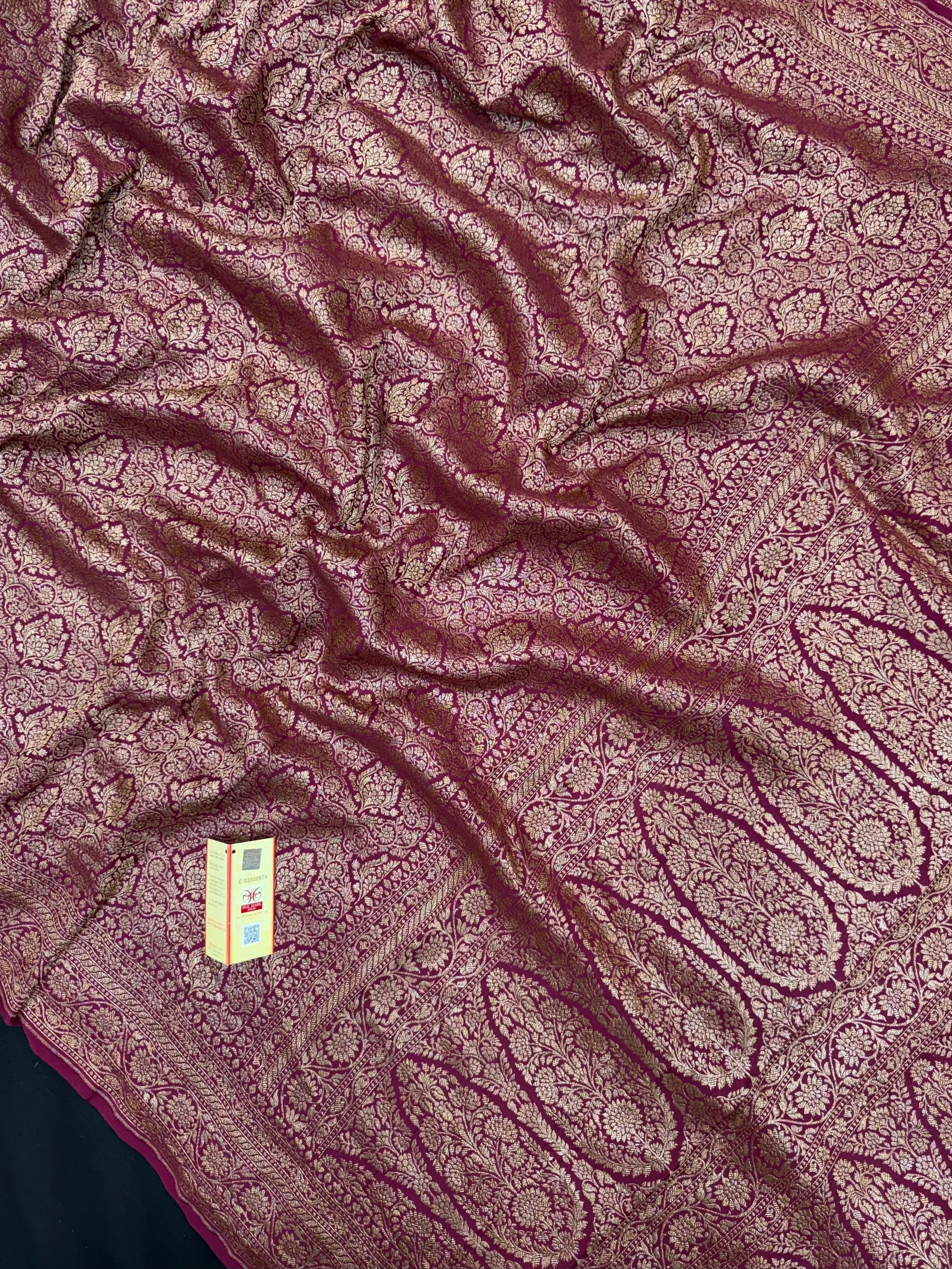 Pure Banarasi Crepe Silk Saree 