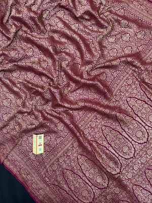 Pure Banarasi Crepe Silk Saree 