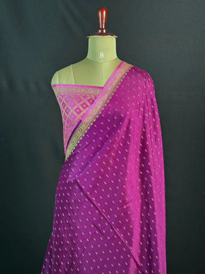 Pure Banarasi Crepe Saree