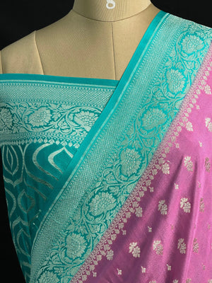 Noor-e-Banaras Pure Crêpe Silver Zari Weave