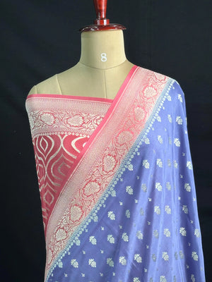 Noor-e-Banaras Pure Crêpe Silver Zari Weave