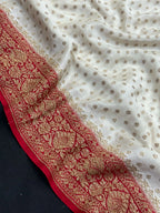 Pure Banarasi Crepe Silk Saree – The Perfect Choice for Wedding and Festive Wear.
