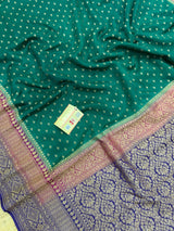 Designer 3D Pattern Pure Banarasi Crepe Silk Saree