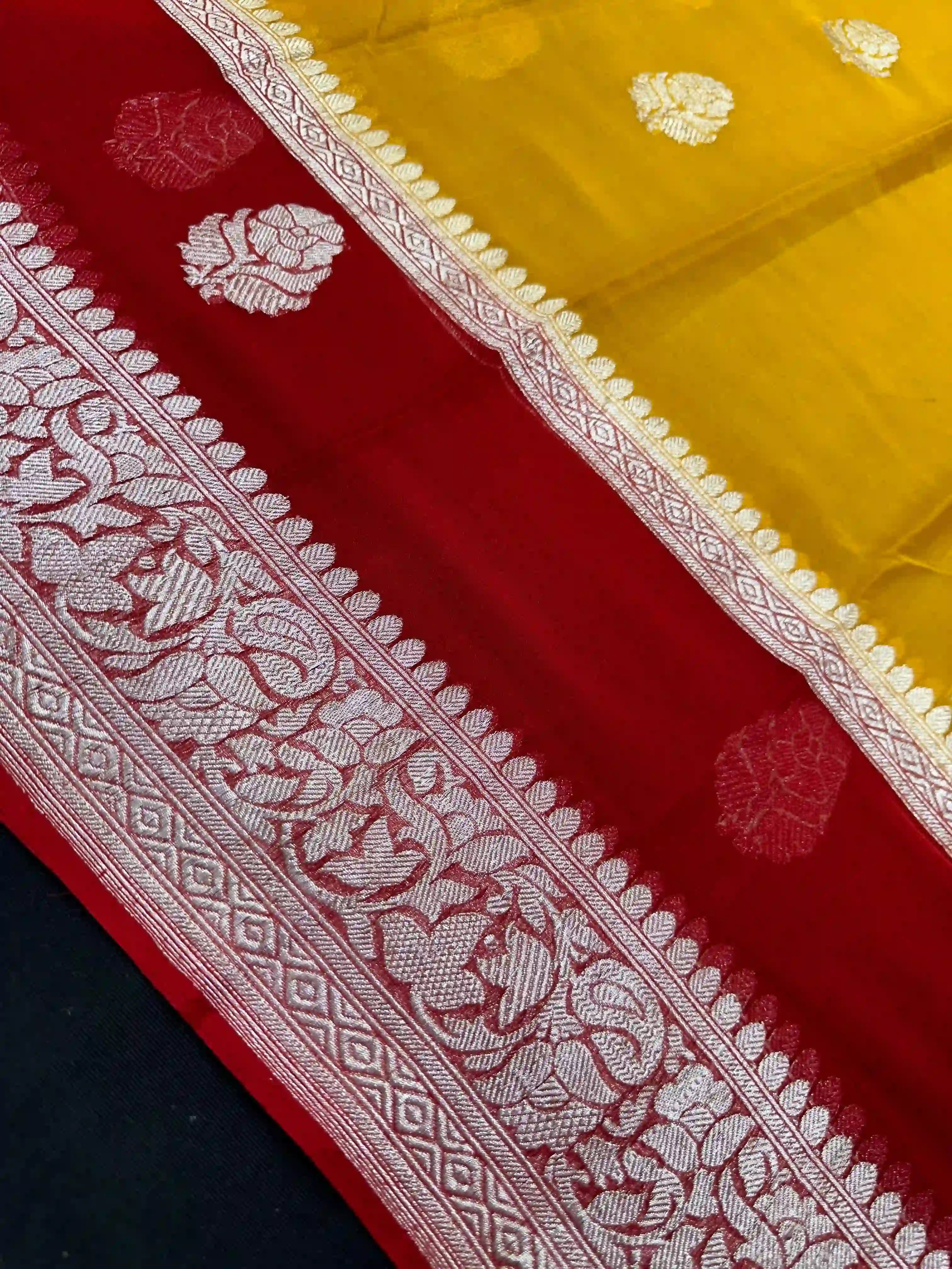 Banarasi Pure Khaddi Metro Chiffon Saree