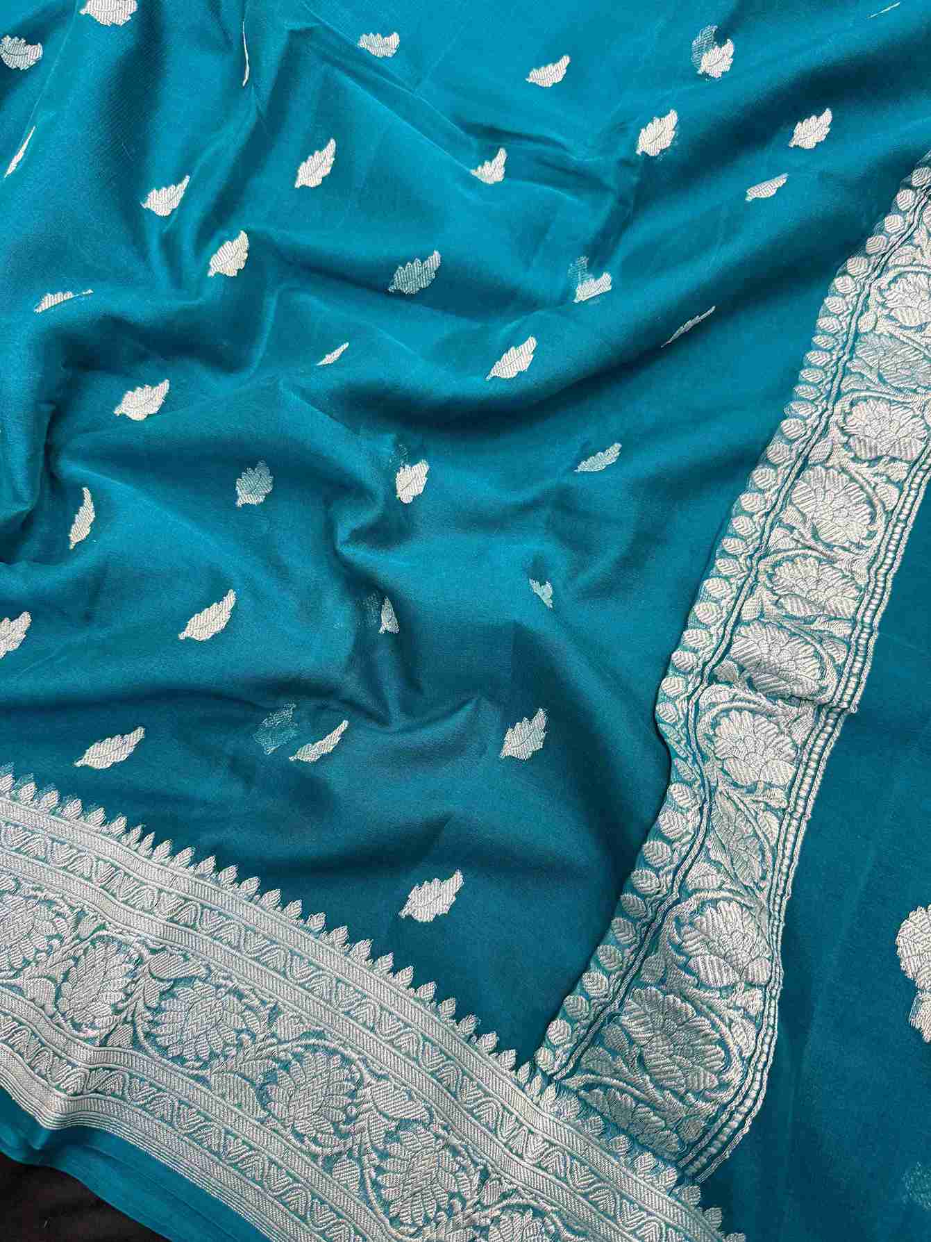 Banarasi Self-Color Pure Khaddi Chiffon