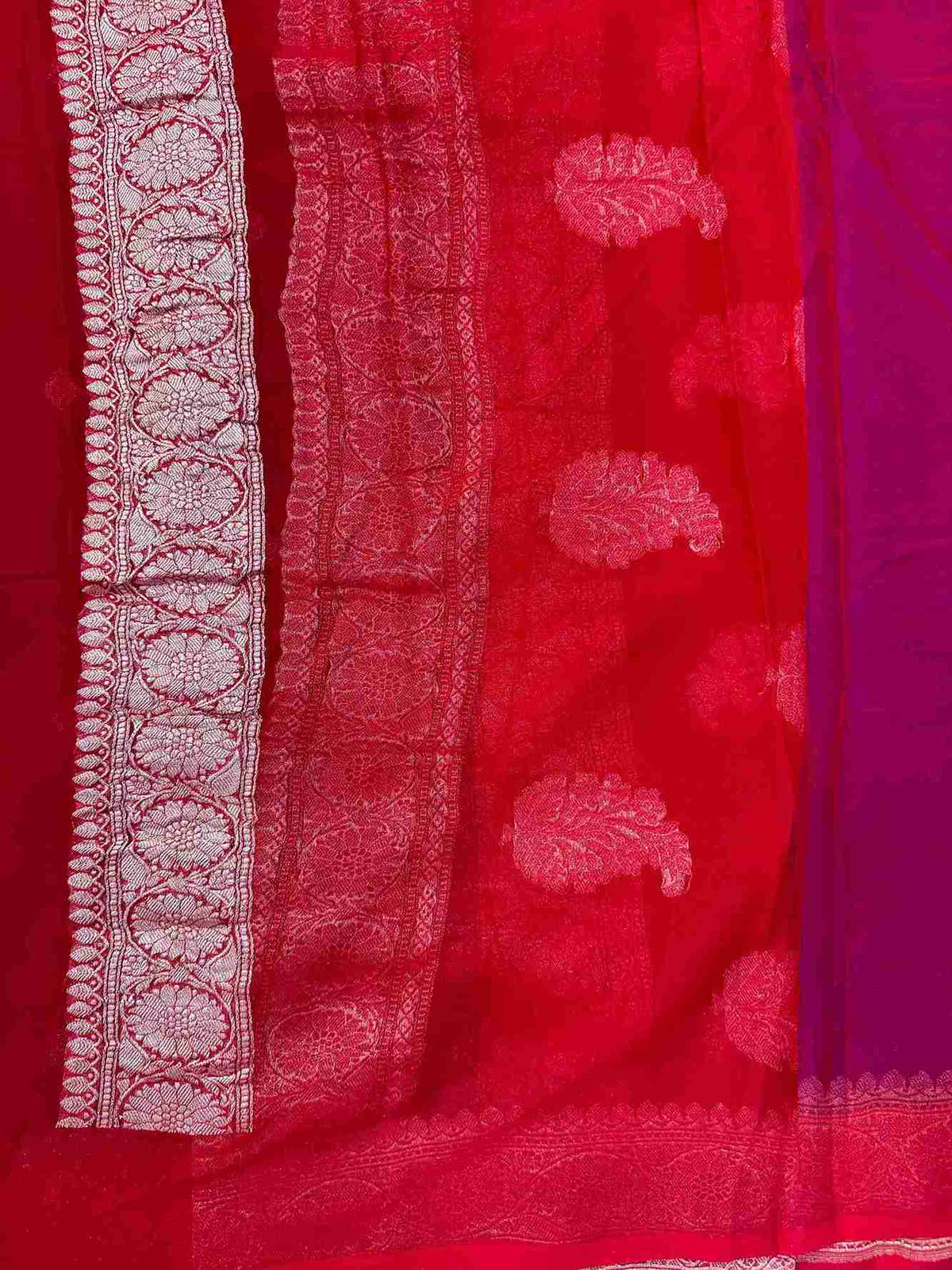 Banarasi Pure Khaddi Chiffon Saree-2