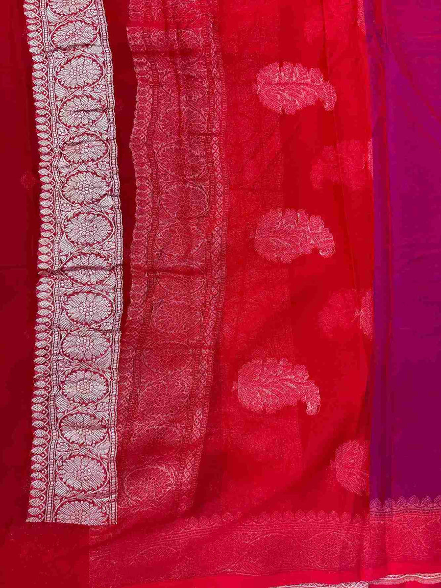 Banarasi Pure Khaddi Chiffon Saree-2