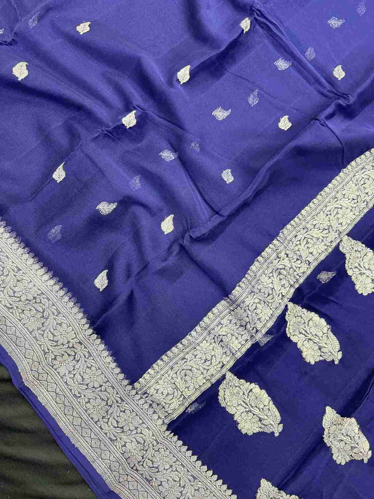 Banarasi Pure Khaddi Chiffon Saree