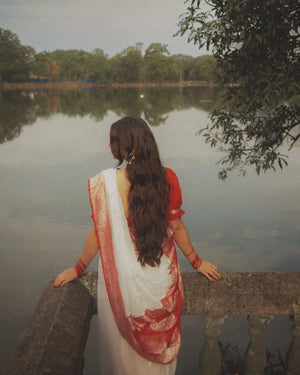 Banarasi Pure Khaddi Chiffon Saree 