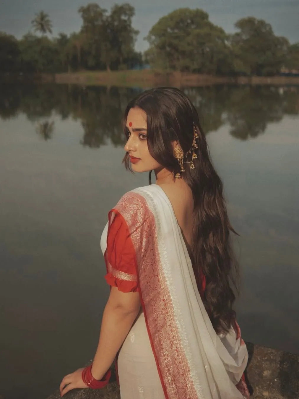 Banarasi Pure Khaddi Chiffon Saree 