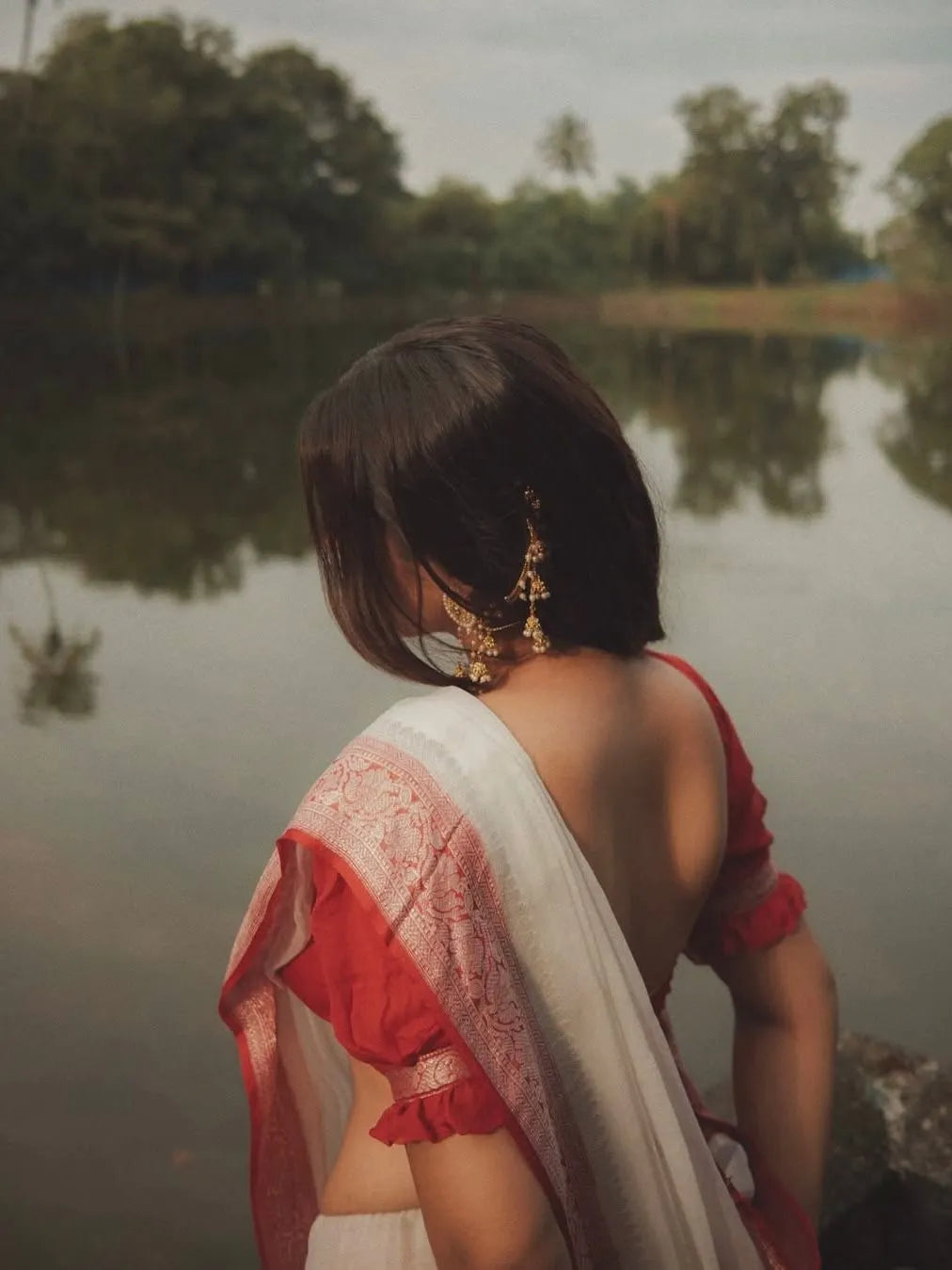 Banarasi Pure Khaddi Chiffon Saree 