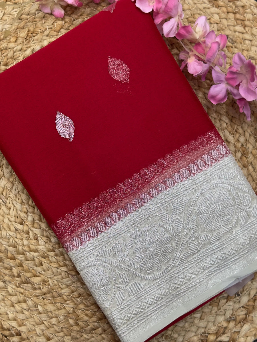 Banarasi Pure Khaddi Chiffon Saree – Perfect for Weddings & Festive Wear