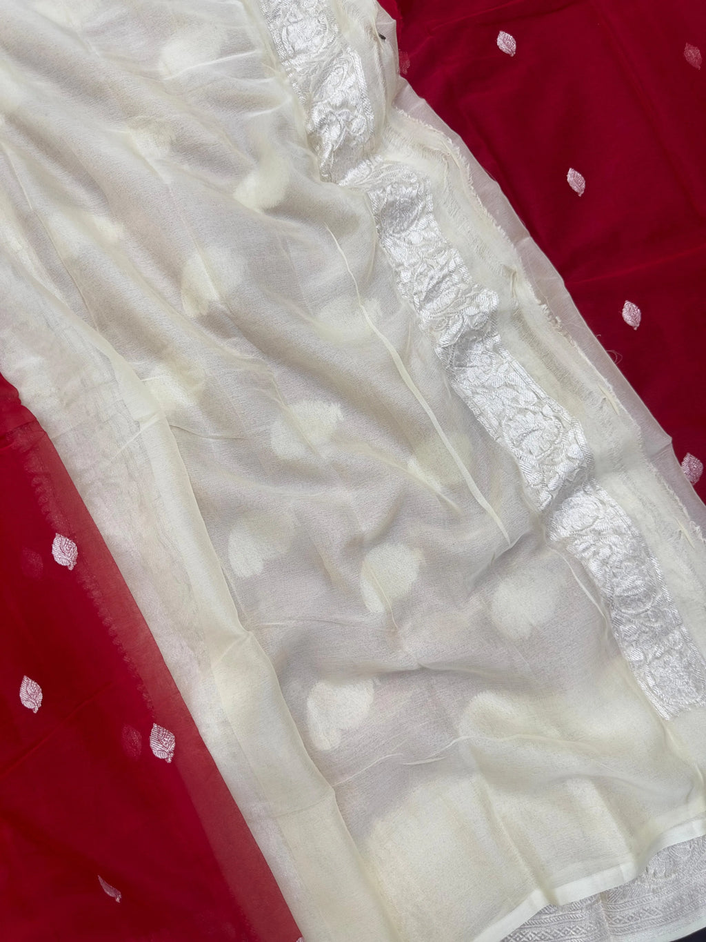 Banarasi Pure Khaddi Chiffon Saree
