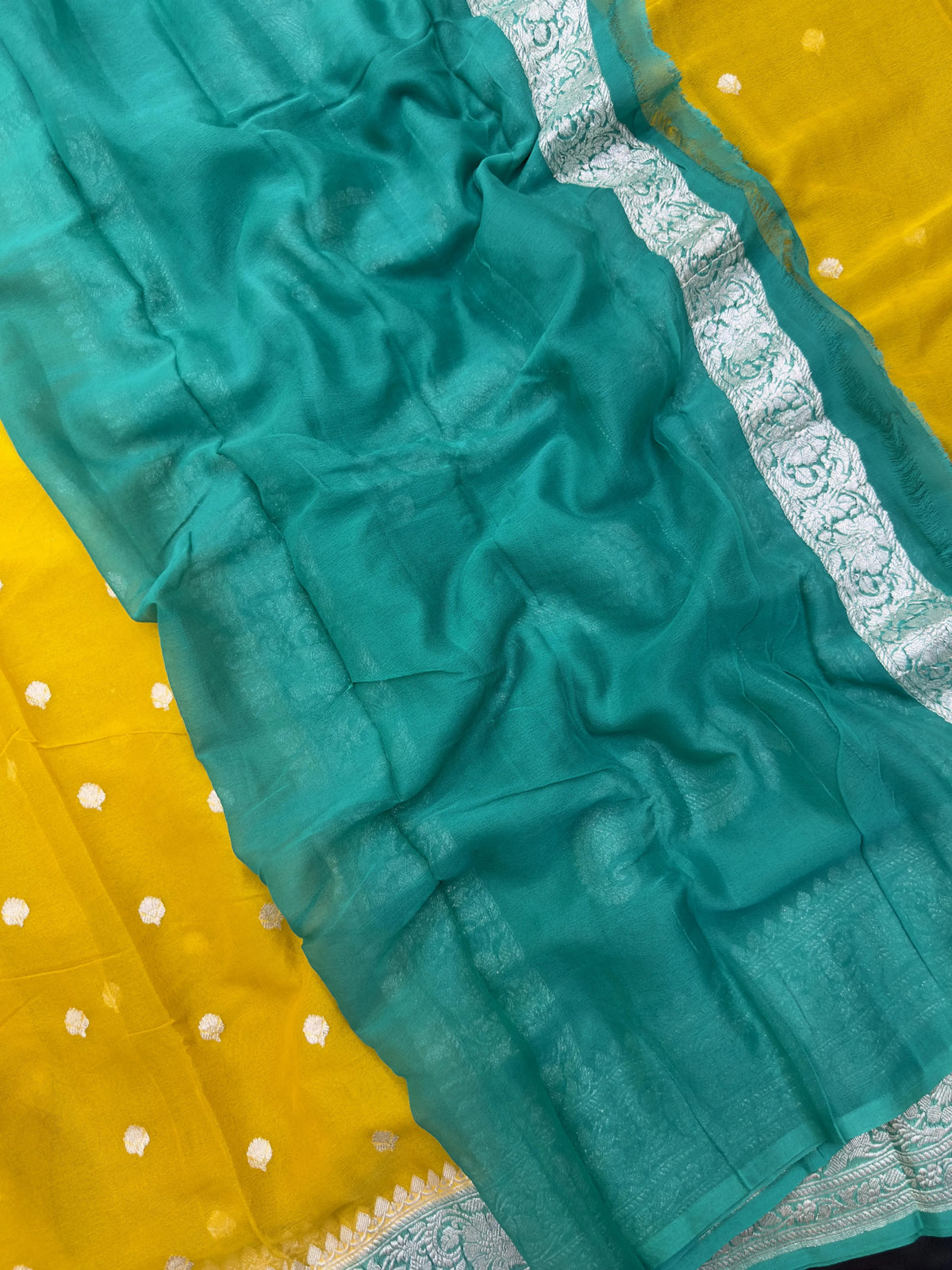 Banarasi Pure Khaddi Chiffon Saree