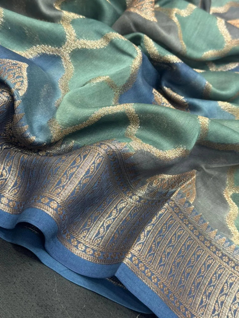 The Royal Drape: Pure Chinya Silk Saree