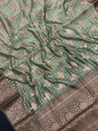 “Pure Chinya Silk Saree with Elegant Designer Border – Traditional & Luxurious” (Pure Chinya Silk H)