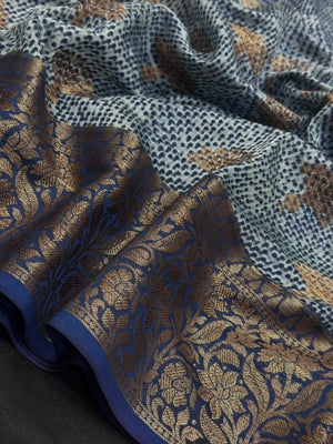 “Pure Chinya Silk Saree with Elegant Designer Border – Traditional & Luxurious” (Pure Chinya Silk H)