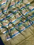 Pure Chinya Silk Saree in Stunning Multicolour Shades-Pure chinya silk sp2